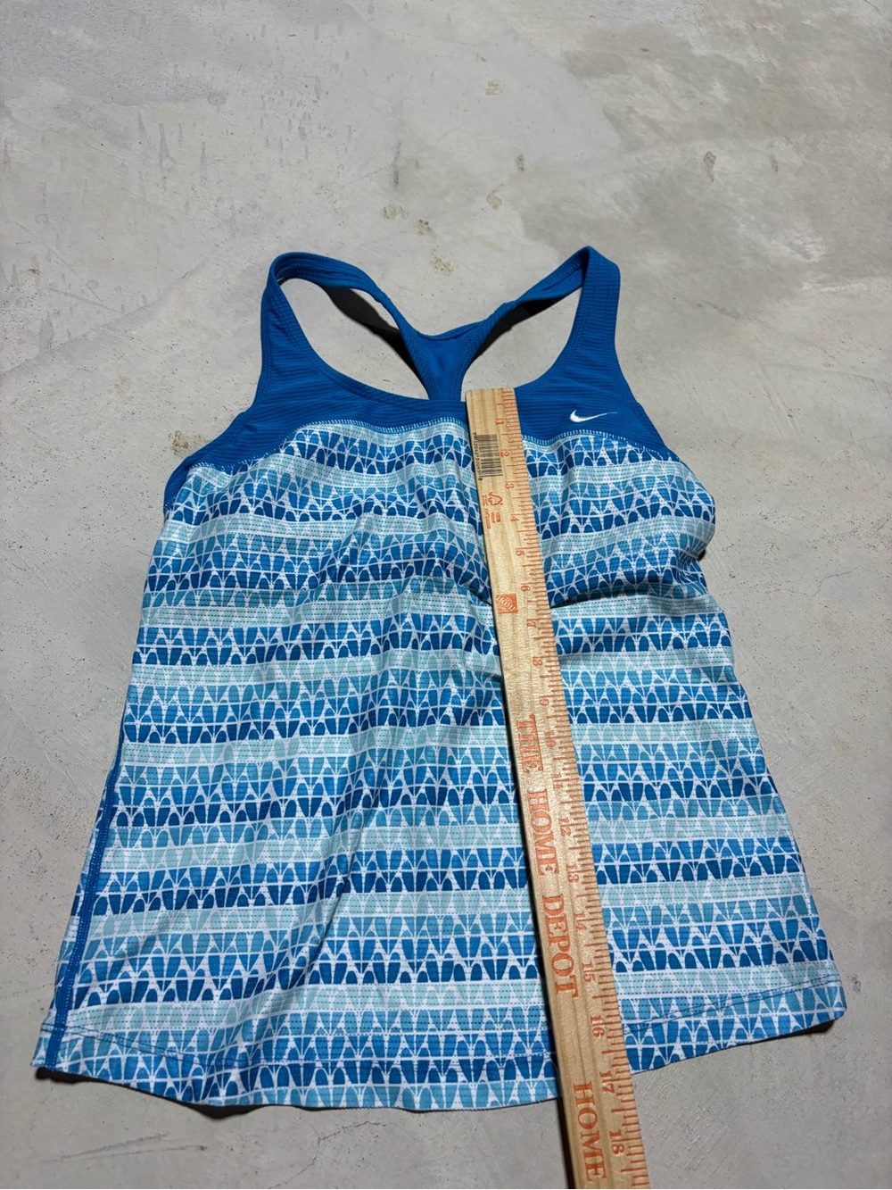 Nike Blue Patterned y2k Racerback Tank medium - Picture 3 of 8